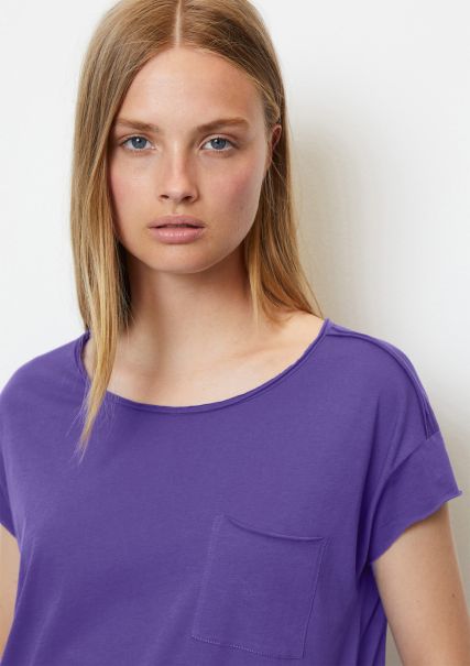 Active Purple Dfc T-Shirt Relaxed Van Lichte Single Jersey Populariteit Dames T-Shirts