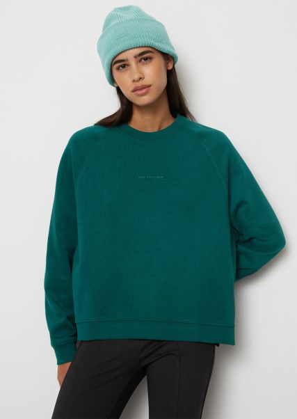 Dames Sweaters Twilight Teal Nieuw Product Dfc Sweatshirt Relaxed Met Zacht Geruwde Binnenkant