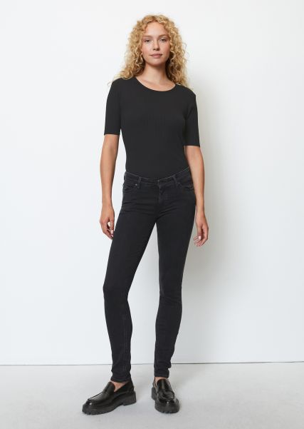 Multi/Clean Vintage Black Dames Jeans Model Siv Skinny Met Stretch Jeans Verkoop