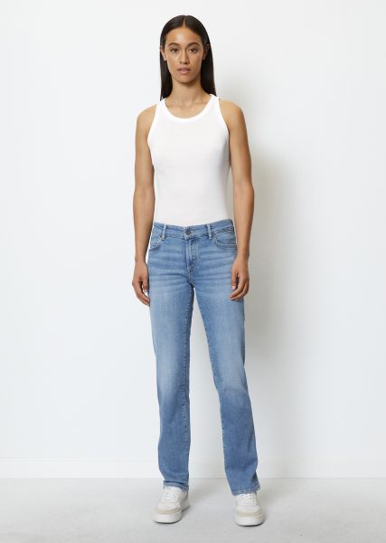 Dames Jeans Model Alby Straight Gemaakt Van Elastisch Biologisch Katoen Jeans Nieuw Product Play With Blue Wash
