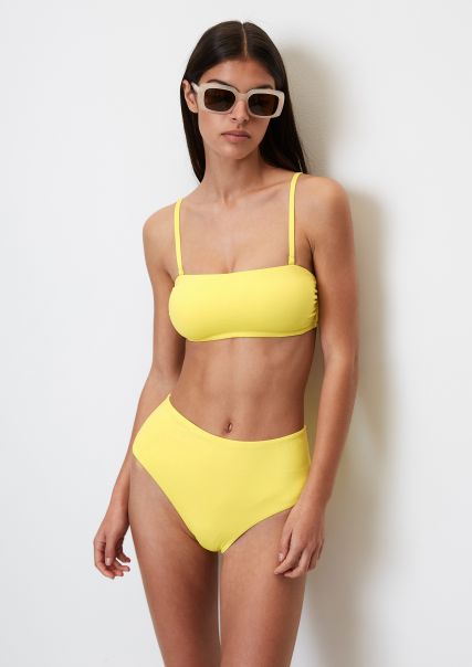 Yellow Badmode Dames Bandeau-Bikini In Zomerse Kleuren 2024