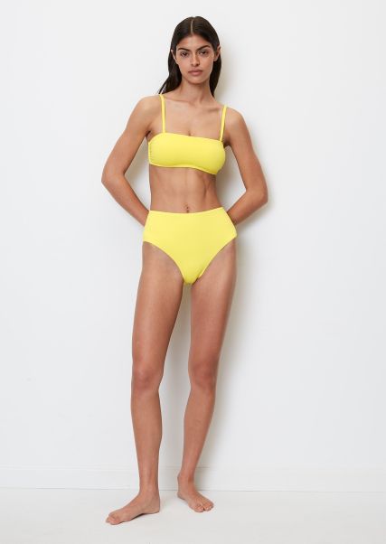 High Waist Bikinibroekje Gemaakt Van Gerecycled Materiaal Badmode Aanbevelen Yellow Dames