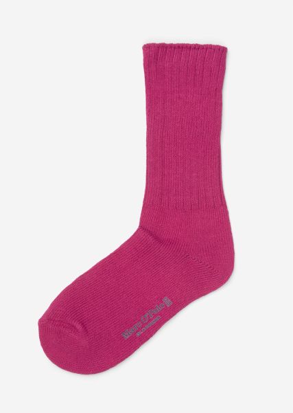 Geribbelde Sokken Katoenmix Pink Efficiëntie Sokken Dames