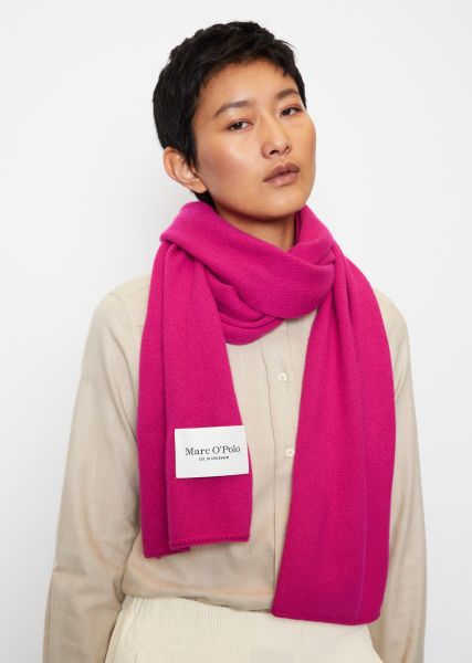 Wol Groothandelaar Vibrant Pink Heerlijk Zachte Gebreide Sjaal Gemaakt Van Een Mix Van Scheerwol En Katoen Dames