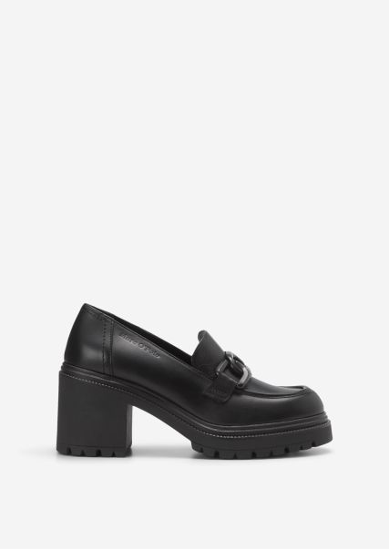 Loafers Dames Flexibiliteit Loafer Met Kettingschakels Black