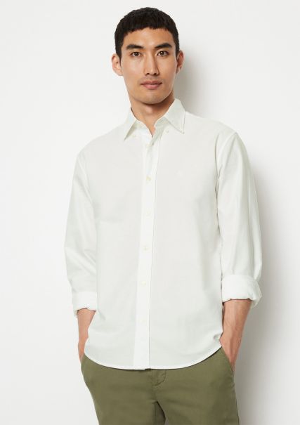 Duurzaam White Heren Oxford Overhemd Regular Van Biologisch Katoen Overhemden