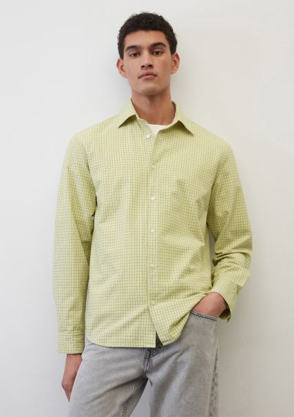Multi/ Green Essence Kortingsprijs Heren Overhemden Shirt Lange Mouw Regular Met Fijne Ruitenstructuur