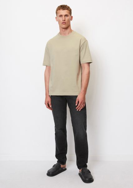 Pure Cashmere T-Shirt Met Ronde Hals Relaxed Gemaakt Van Zware Jersey Heren Online T-Shirts