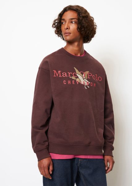 Mo'p X Chevignon Sweatshirt Relaxed Gemaakt Van Puur Biologisch Katoen Heren Twilight Kwaliteit Sweaters