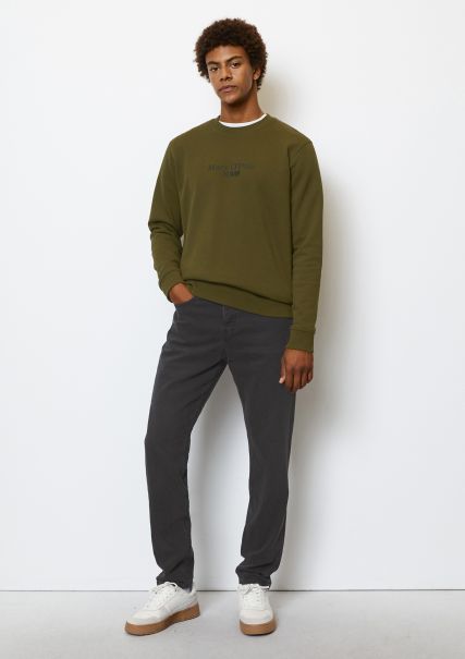Heren Sweaters Dfc Sweatshirt Relaxed Gemaakt Van Puur Biologisch Katoen Functionaliteit Slate Green