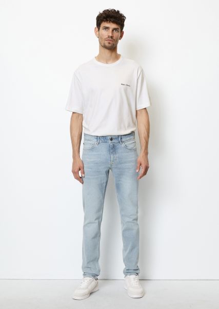 Heren Uitgaven Jeans Model Sjöbo Shaped Van Een Mix Met Biologisch Katoen Jeans Light Blue Wash