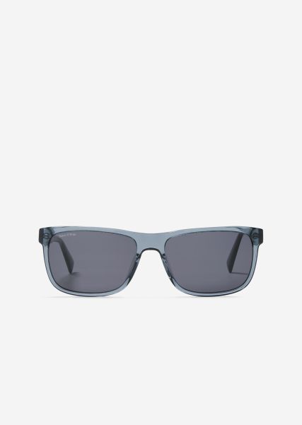 Zonnebrillen Blue Nauwkeurigheid Herenzonnebril Met Modern Rechthoekig Model Heren