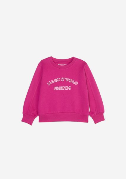 Modern Vibrant Pink Girls Junior Kids Girls Sweatshirt Met Zachte Binnenkant