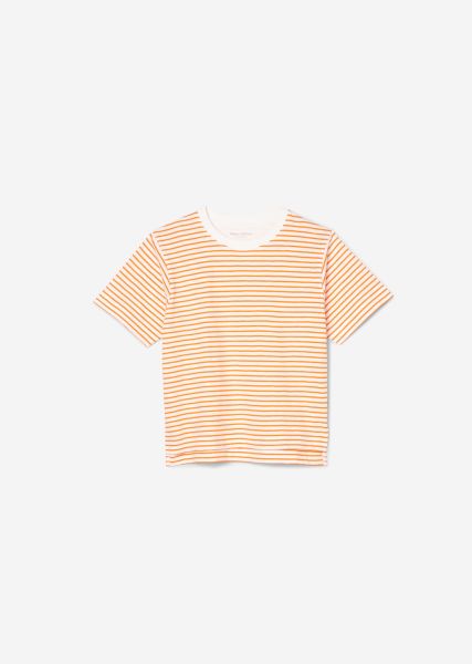 Girls Junior Marigold Orange Stri Kids Girls Gestreept T-Shirt Met Een Losse Fit Collectie