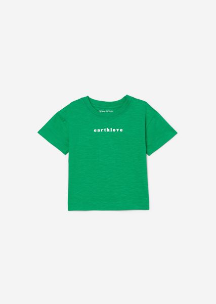 Girls Stil Junior Vivid Green Kids Girls T-Shirt Met Grote Print Op De Achterkant