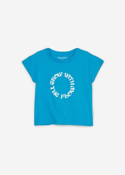 Junior Betrouwbaar Turquoise Girls Kids Girls T-Shirt Van Zachte Slub Jersey
