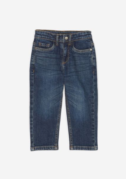 Aanpasbaarheid Kids Boys Jeans In 5-Pocket-Stijl Dark Blue Denim Junior Boys