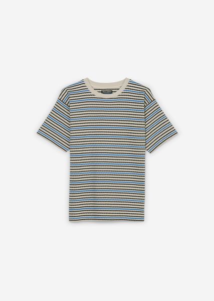 Boys Dark Navy Stripe Eindprijs Kids Boys Gestreept T-Shirt Gemaakt Van Puur Biologisch Katoen Junior