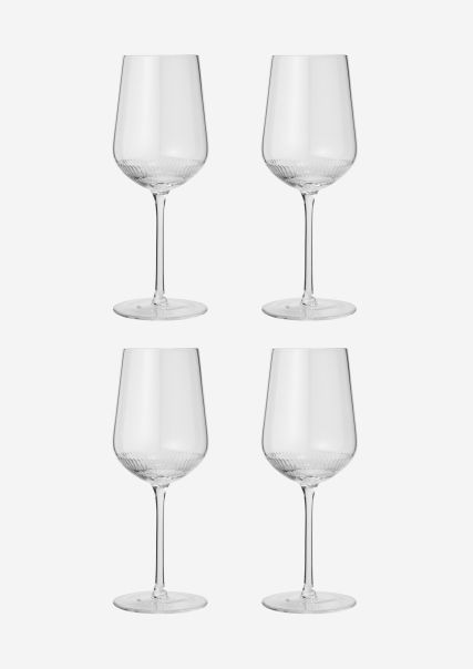 Veilig Glazen / Karaffen Transparent Home Witte Wijnglas Model Moments In Een Set Van 4