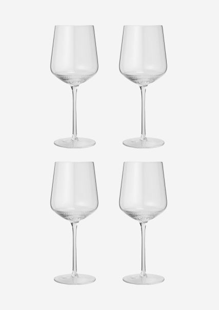 Glazen / Karaffen Marktprijs Transparent Home Rood Wijnglas Model Moments In Een Set Van 4