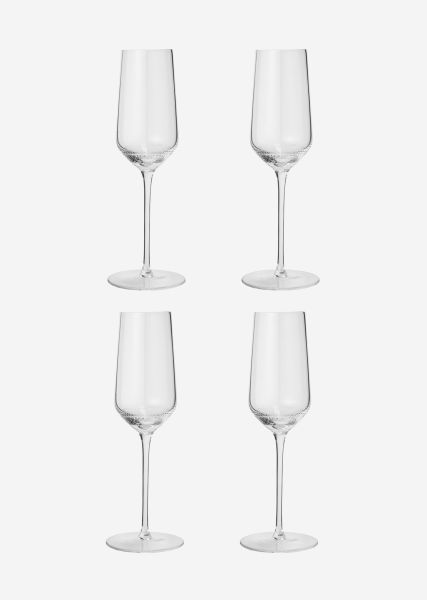 Transparent Home Glazen / Karaffen Champagneglas Model Moments In Een Set Van 4 Flexibiliteit
