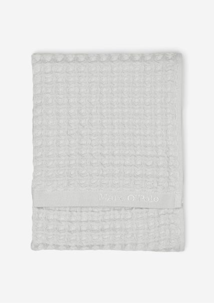 Handdoeken Gastendoek Model Mova Gemaakt Van Katoen Wafel Piqué Kwaliteit Grau Home Opwindend